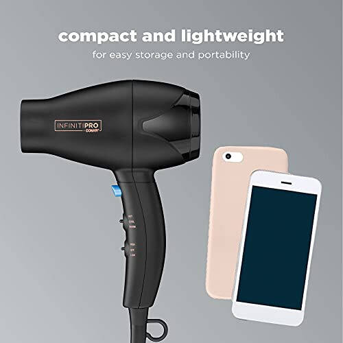 INFINITIPRO BY CONAIR Travel Hair Dryer, Mighty Mini Compact Lightweight Professional AC Motor Hair Dryer - 3