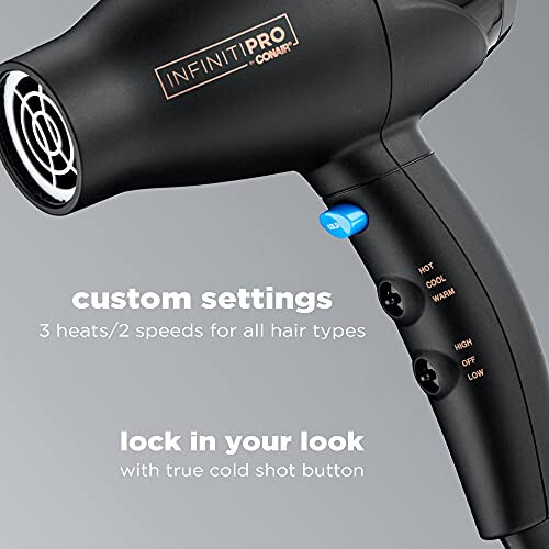 INFINITIPRO BY CONAIR Travel Hair Dryer, Mighty Mini Compact Lightweight Professional AC Motor Hair Dryer - 5