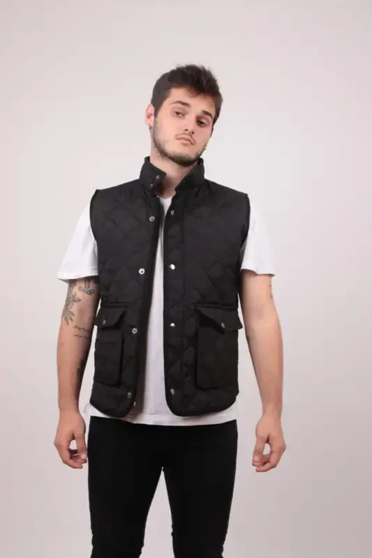 Inflatable Vest Bag Pockets-Black - 1