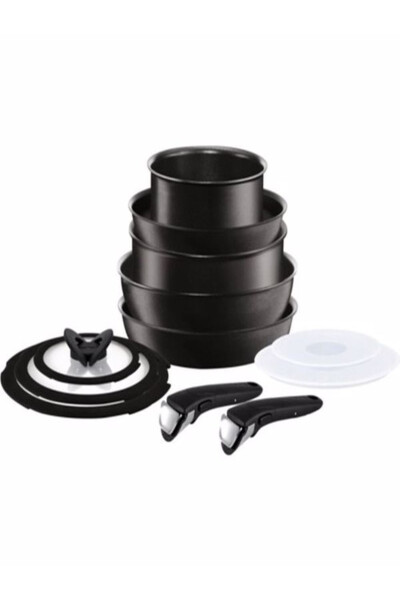 Ingenio 6x 12 dona Titan qozon va tova to'plami - Yangi seri - TEFAL