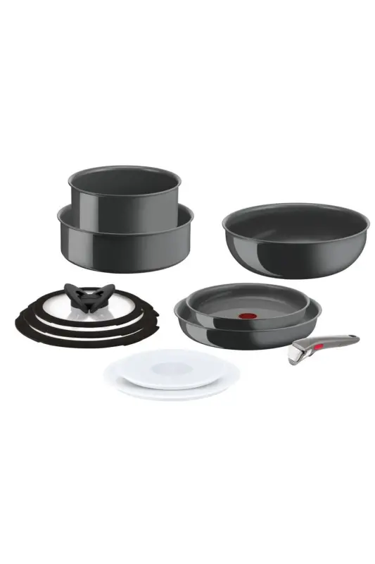 Ingenio Ceramic Renew Seramik Kaplama Tava Tencere Seti - 11 Parça - Gri - 3