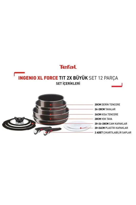 Ingenio Xl Force Titan 2x Maxi Seti 19 dona - TEFAL