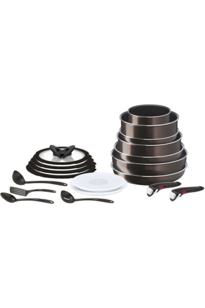 Ingenio Xl Force Titanium 2x 19 dona Maxi tova va qozon to'plami - 2100129609 - TEFAL