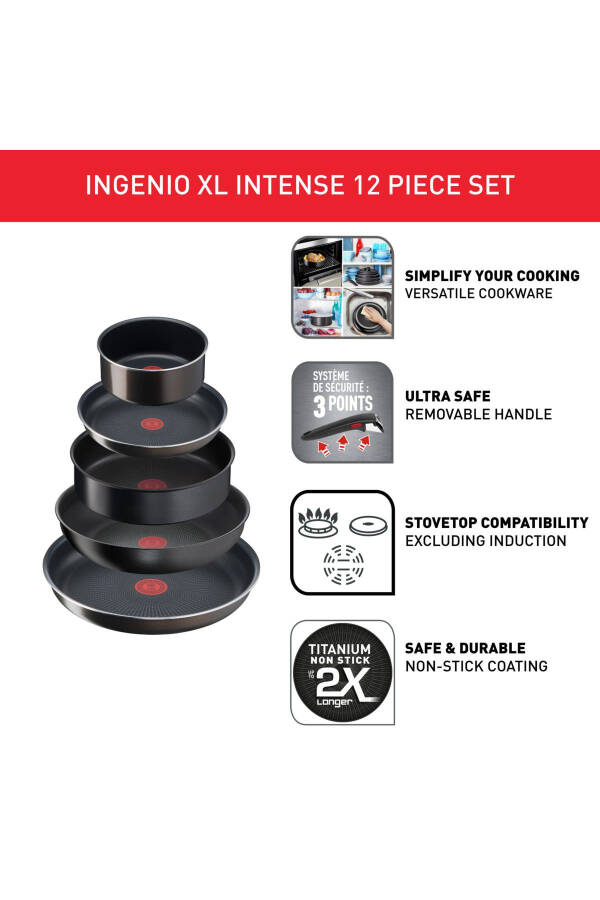 Ingenio Xl Intense Titanium 2x Большой набор 12 предметов - 8