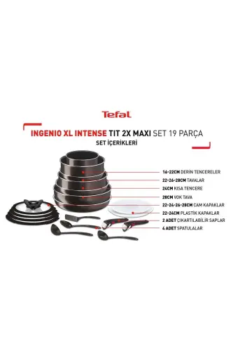Ingenio Xl Intense Titanium 2x Maxi Set 19 предметов - TEFAL (1)