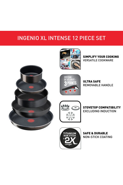 Ingenio Xl Intense Titanyum 2x Büyük Set 12 Parça - 8