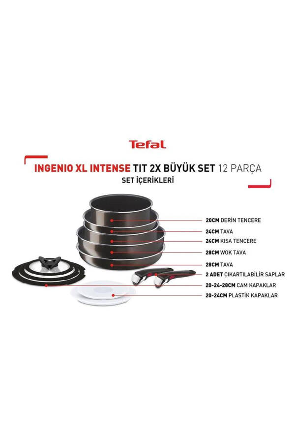 Ingenio Xl Intense Titanyum 2x Büyük Set 12 Parça - 11