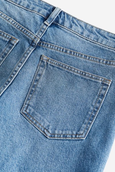 Ingich To'g'ri Yuqori To'piq Jinsi Shimlar - 4