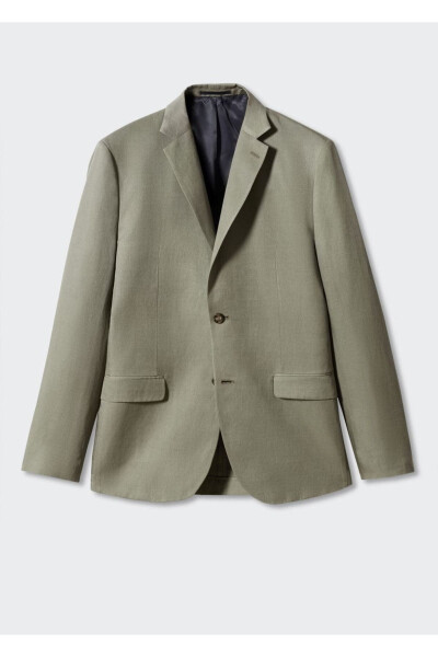 Ingichka qirqim zig‘ir blazer - 3