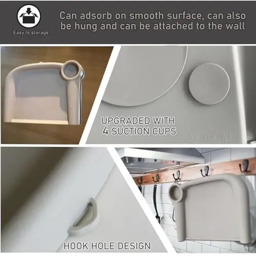 Baby Dining Tray Compatible with Inglesina Fast Table Chair Silicone Baby Feeding Tray for Clip-On Fast Table Chair Dishwasher Safe BPA Free Silicone Removable Dining Tray Accessory -White - 1