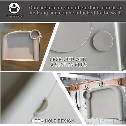 Baby Dining Tray Compatible with Inglesina Fast Table Chair Silicone Baby Feeding Tray for Clip-On Fast Table Chair Dishwasher Safe BPA Free Silicone Removable Dining Tray Accessory -White - BABY