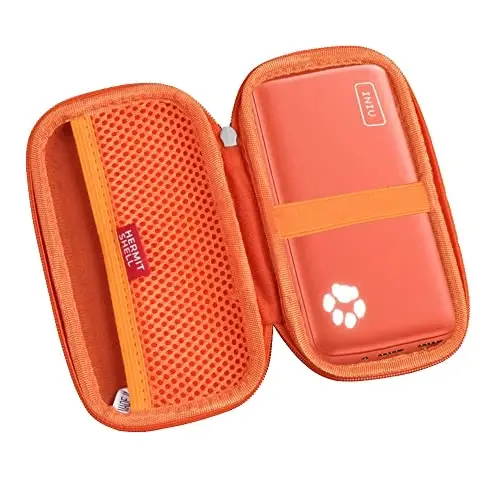 Hermitshell Hard Travel Case for INIU Portable Charger 10000mAh Power Bank [2022 Version] (Orange) - 1