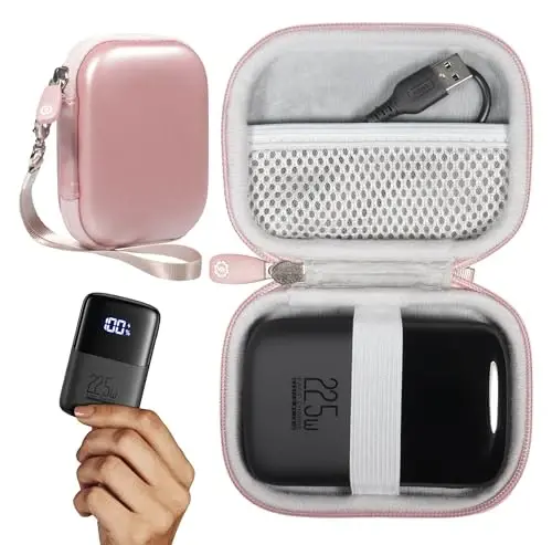 GETGEAR case for INIU Portable Charger, Small 10000mAh Power Bank USB C in/Output 22.5W Fast Charging (Rose Gold) - 1