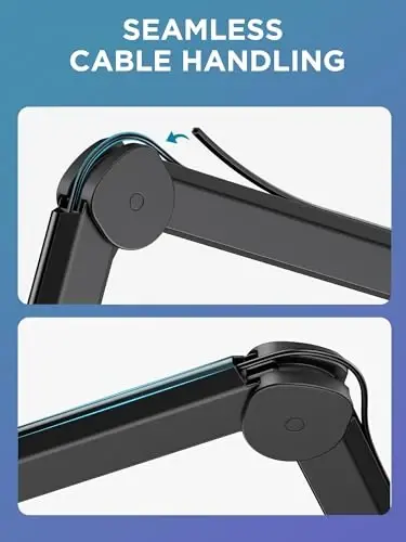 InnoGear Mic Arm Microphone Boom Arm Cable Management for Blue Yeti FIFINE | Desk Mount, Built-in Cable Channel, Extendable, Work with Shure, 3.5 lb Weight Capacity, Heavy-Duty, Easy-to-attach Clamp - INNOGEAR (1)