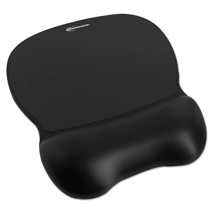 Innovera IVR51450 9.62 in. x 8.25 in. Gel Mouse Pad with Wrist Rest - Black - 3