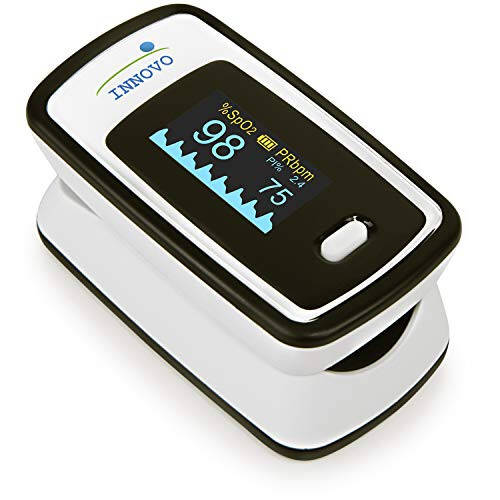 Innovo Deluxe iP900AP Fingertip Pulse Oximeter Blood Oxygen Saturation Monitor with Alarm, Plethysmograph and Perfusion Index - 1