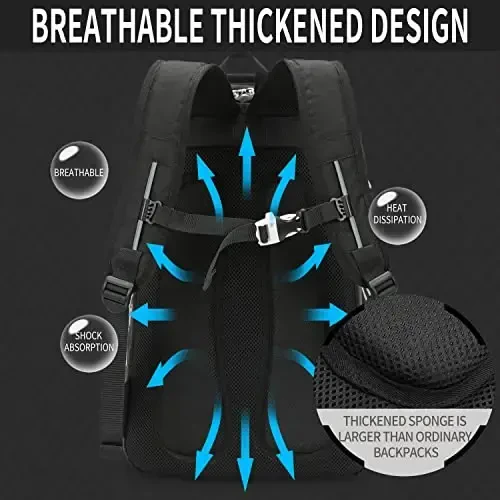 INOXTO 40L Tennis Backpack for Men & Women, Large Pickleball Bag With Independent Shoe Storage, Waterproof & Breathable, Holds 2 Tennis Rackets for Badminton, Travel & Camping - 2