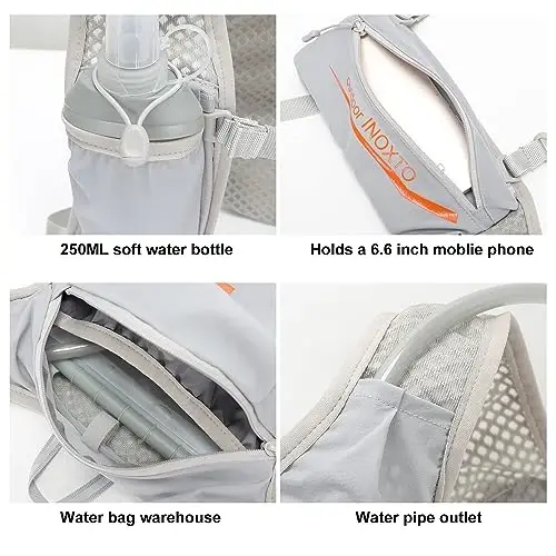 INOXTO Running Hydration Vest Backpack,Lightweight Insulated Pack with 1.5L Water Bladder Bag Daypack for Hiking Trail Running Cycling Race Marathon for Women Men - IX INOXTO (1)