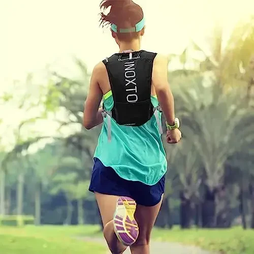 INOXTO Running Hydration Vest Backpack,Lightweight Insulated Pack with 1.5L Water Bladder Bag Daypack for Hiking Trail Running Cycling Race Marathon for Women Men - 6