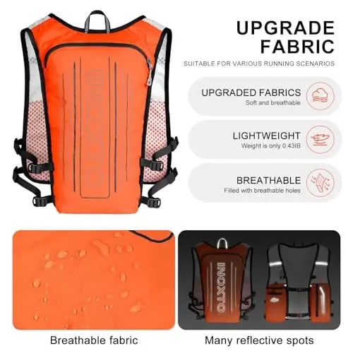 INOXTO Running Hydration Vest Backpack,Lightweight Insulated Pack with 1.5L Water Bladder Bag Daypack for Hiking Trail Running Cycling Race Marathon for Women Men - IX INOXTO (1)