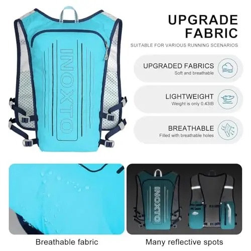 INOXTO Running Hydration Vest Backpack,Lightweight Insulated Pack with 1.5L Water Bladder Bag Daypack for Hiking Trail Running Cycling Race Marathon for Women Men - IX INOXTO (1)