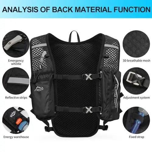 INOXTO Running Hydration Vest Backpack,Lightweight Insulated Pack with 1.5L Water Bladder Bag Daypack for Hiking Trail Running Cycling Race Marathon for Women Men - IX INOXTO (1)