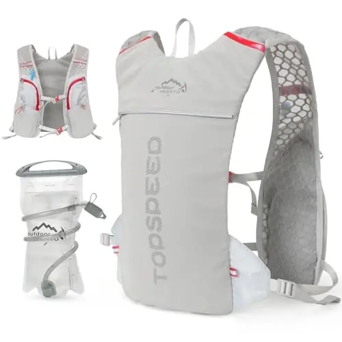 INOXTO Running Hydration Vest Backpack,Lightweight Insulated Pack with 1.5L Water Bladder Bag Daypack for Trail Hiking Running Cycling Race Marathon for Women Men - 1