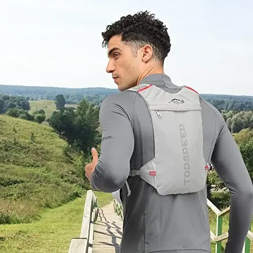 INOXTO Running Hydration Vest Backpack,Lightweight Insulated Pack with 1.5L Water Bladder Bag Daypack for Trail Hiking Running Cycling Race Marathon for Women Men - 6