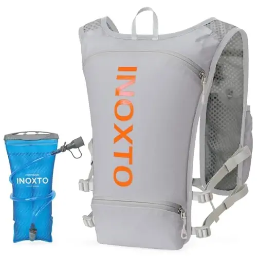 INOXTO Running Hydration Vest Backpack,Lightweight Insulated Pack with 1.5L Water Bladder Bag Daypack for Trail Hiking Running Cycling Race Marathon for Women Men - 1