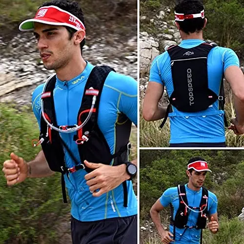 INOXTO Running Hydration Vest Backpack,Lightweight Insulated Pack with 1.5L Water Bladder Bag Daypack for Trail Hiking Running Cycling Race Marathon for Women Men - 6