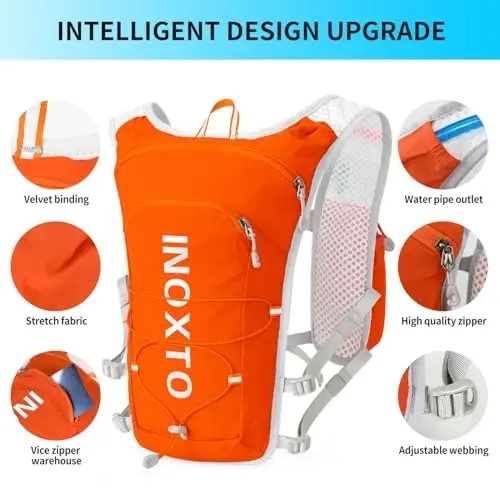INOXTO Running Hydration Vest Backpack,Lightweight Insulated Pack with 1.5L Water Bladder Bag Daypack for Trail Hiking Running Cycling Race Marathon for Women Men - IX INOXTO (1)