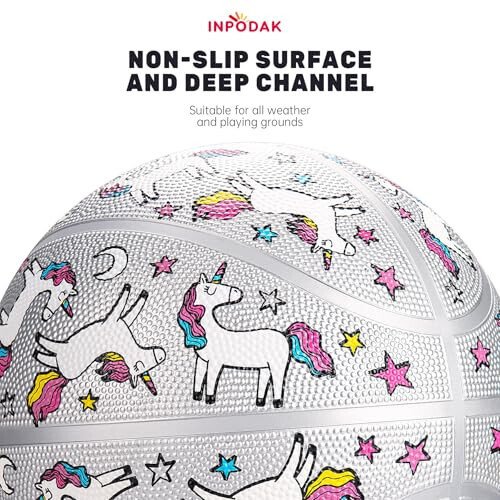 Size 5 Basketball, Outdoor Basketball 27.5 Inch, Indoor Sport Ball with Pump and Mesh Bag, for Birthdays, Christmas, Back-to-School and Parties - 3