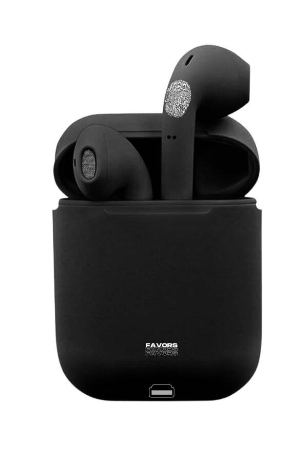 Inpods Black, touch Bluetooth earphones with 8D stereo HD sound, compatible with iOS and Android. - 1