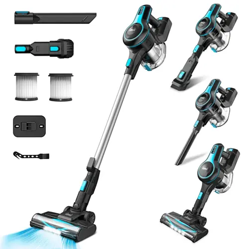INSE Lightweight Cordless Stick Vacuum Cleaner, 25kPa Suction Power, 45min Runtime, for Carpet, Floor & Pet Hair, N520 - 11