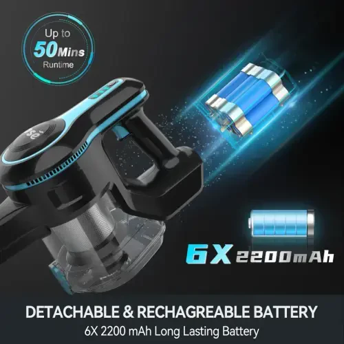 INSE Yengil Simsiz Qo'l Tutuvchi Chang Yig'uvchi, 25kPa So'rish Kuchi, 45 daqiqa Ish Vaqti, Gilam, Zamin va Uy Hayvonlari Tuki Uchun, N520 - INSE (1)