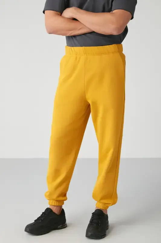 Insıde Erkak Regular Fit Yumshoq Matoli Beli Pachasi Lastikli Zafaron Sariq Sport Shimi-Zafaron Sariq - 3