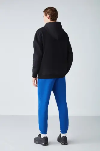 Insıde Erkek Regular Fit Yumuşacık Kumaşlı Beli Paçası Lastıkli Saks Mavi Eşofman Altı - Saks Mavi - 6