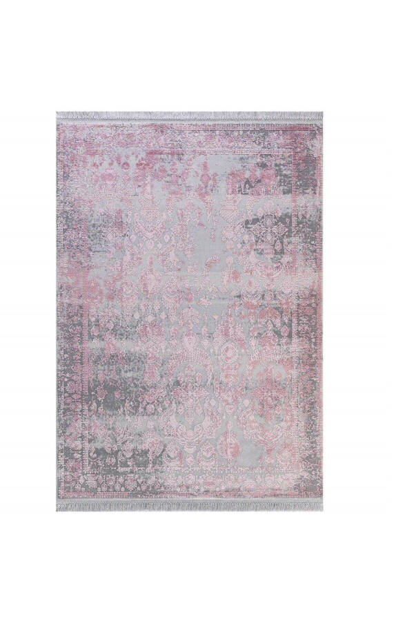 Inspiration 0650A 160 X 230 Gray-Pink Modern Machine Carpet - 1