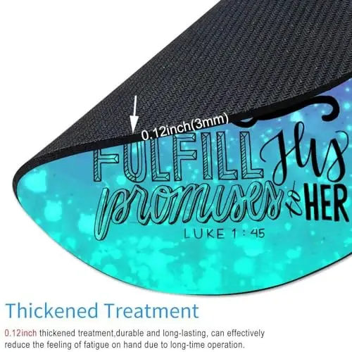 Inspirational Quote ， Gospel of Luke Round Mouse pad Customized Mousepad Non-Slip Rubber Base Mouse Pads for Computers Laptop Office Desk Accessories Mouse pad - 3