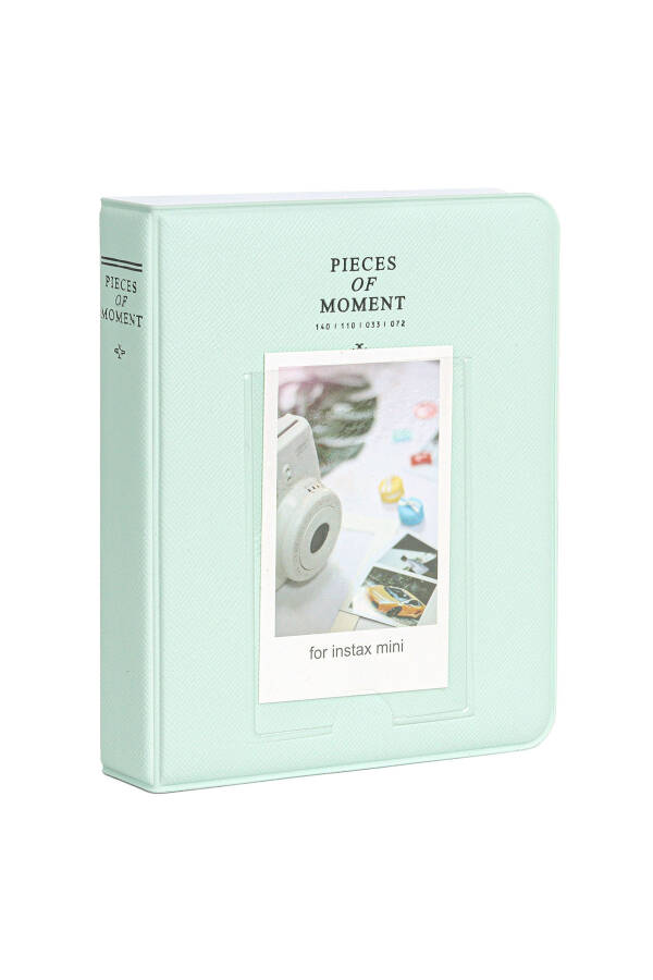 Instax mini 12 Green Camera - 10 Pack Film - Clip Stand - PVC Album and Glitter Plexiglass Case Set - 7