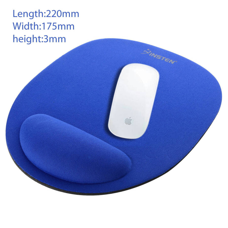 Instens Mouse Pad with Wrist Rest Support, Blue - 6