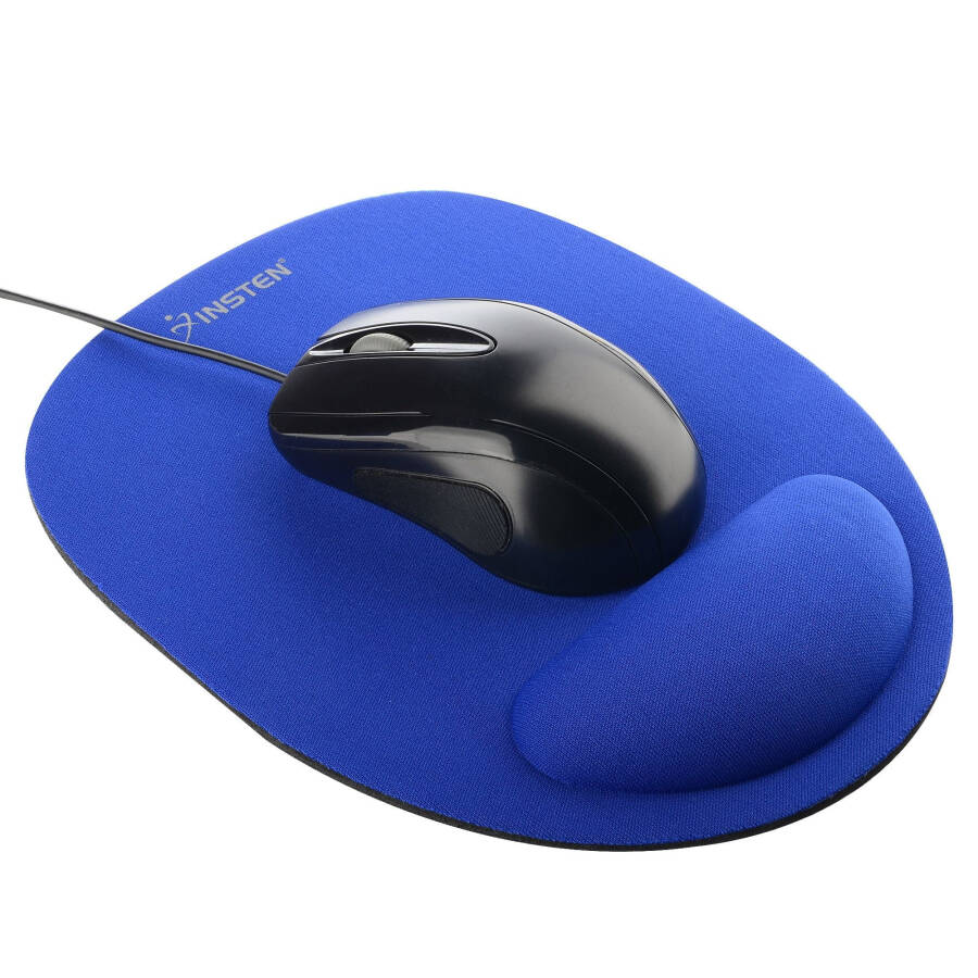 Instens Mouse Pad with Wrist Rest Support, Blue - 7