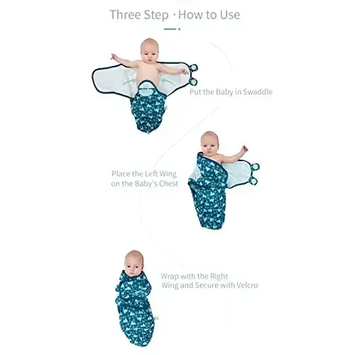 insular Baby Swaddle Sacks, Swaddle Blanket for Newborn and Infant, Adjustable Velcro Set for Boy and Girl, Soft Cotton Baby Sleep Sack 3 Pack (Bear, Medium(3-6M)) - 5