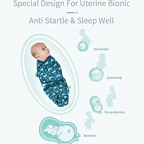 insular Baby Swaddle Sacks, Swaddle Blanket for Newborn and Infant, Adjustable Velcro Set for Boy and Girl, Soft Cotton Baby Sleep Sack 3 Pack (Bear, Medium(3-6M)) - 2