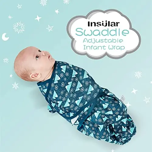 insular Baby Swaddle Sacks, Swaddle Blanket for Newborn and Infant, Adjustable Velcro Set for Boy and Girl, Soft Cotton Baby Sleep Sack 3 Pack (Bear, Medium(3-6M)) - 3