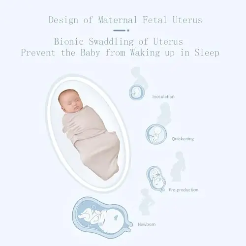 insular Baby Swaddle Sacks, Swaddle Blanket for Newborn and Infant, Adjustable Velcro Set for Boy and Girl, Soft Cotton Baby Sleep Sack 3 Pack (Clouds, Small(0-3M)) - 2