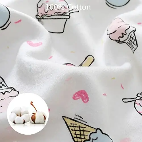 insular Baby Swaddle Sacks, Swaddle Blanket for Newborn and Infant, Adjustable Velcro Set for Boy and Girl, Soft Cotton Baby Sleep Sack 3 Pack (Ice Cream, Medium(3-6M)) - 3