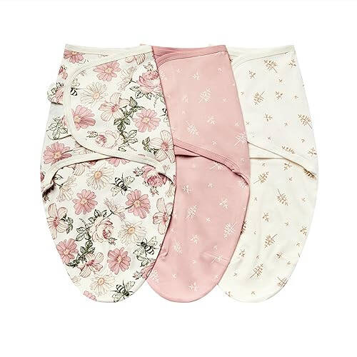 Insular Baby Swaddle Wrap, Swaddle Blanket for Newborn and Infant, Adjustable Swaddle Set for Boy and Girl, Soft Cotton Baby Sleep Sack 3 Pack (Small(0-3 Month), Floral) - 34