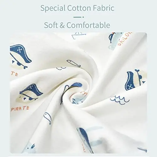 insular Baby Swaddle Wrap, Swaddle Blanket for Newborn and Infant, Adjustable Swaddling Set for Boy and Girl, Soft Cotton Baby Sleep Sack 3 Pack, Pirate, Medium(3-6 Month) - 3