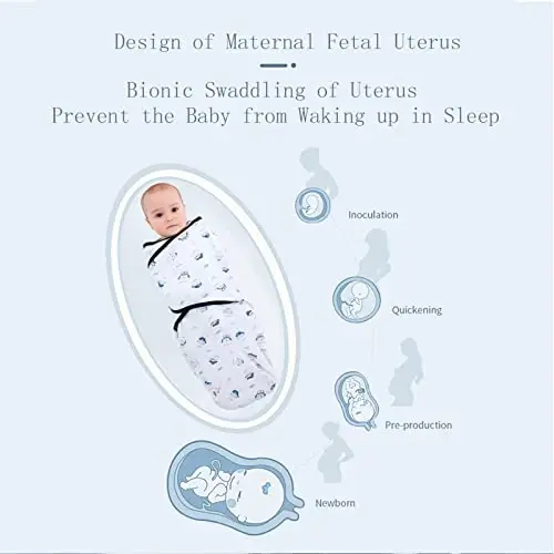 insular Baby Swaddle Wrap, Swaddle Blanket for Newborn and Infant, Adjustable Swaddling Set for Boy and Girl, Soft Cotton Baby Sleep Sack 3 Pack, Pirate, Small(0-3 Month) - 2